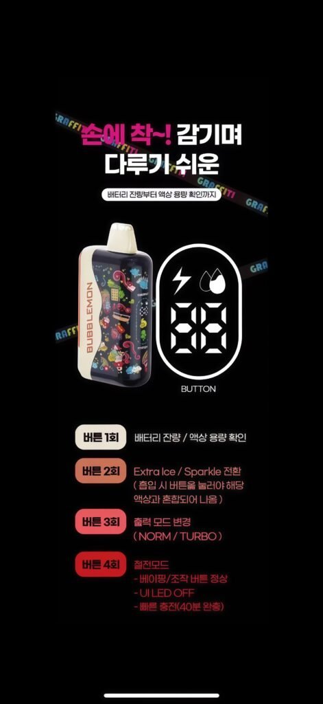 韓國Bubblemon一次性電子煙35000口